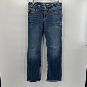 Buckle BKE Jeans Womens 29 Blue Harper Boot Cut‎ Western Embroidered Relaxed